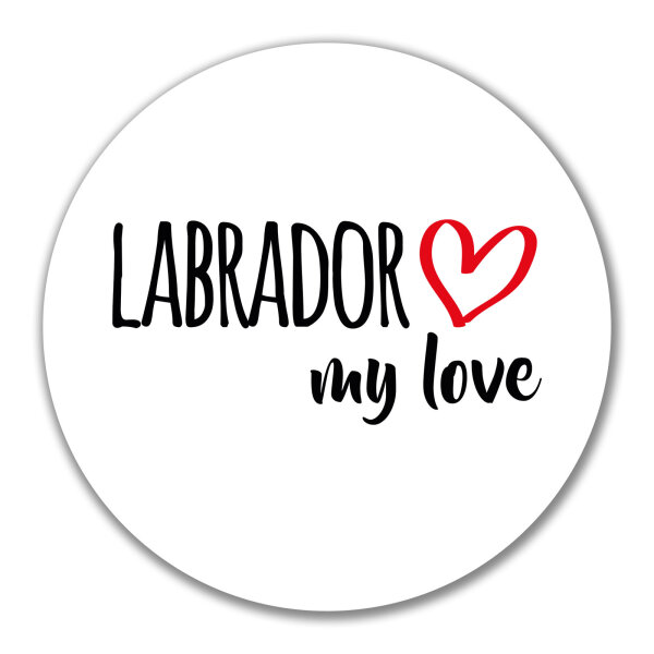 Aufkleber Labrador my love 10cm Sticker