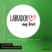 Aufkleber Labrador my love 10cm Sticker