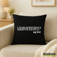 Kissen Golden Retriever my love 40x40cm