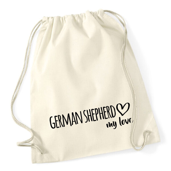 Turnbeutel German Shepherd my love 12 Liter