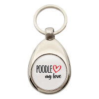 Schlüsselanhänger Poodle my love