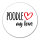 Aufkleber Poodle my love 10cm Sticker