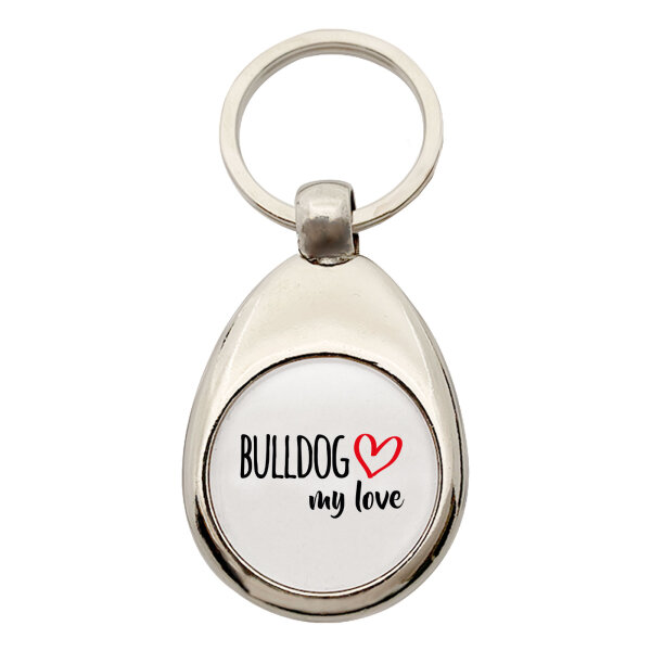 Schlüsselanhänger Bulldog my love