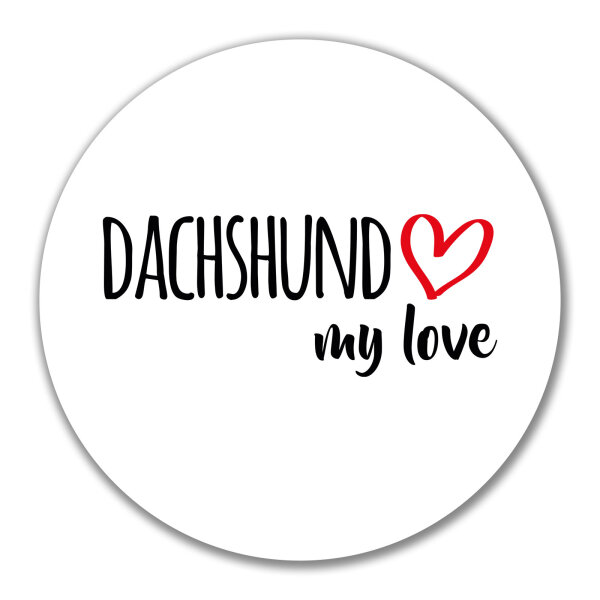 Aufkleber Dachshund my love 10cm Sticker