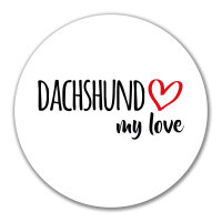 Aufkleber Dachshund my love 10cm Sticker