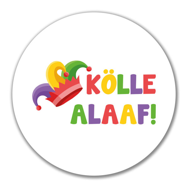 Aufkleber Kölle Alaaf Narrenkappe 10cm Sticker