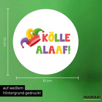 Aufkleber Kölle Alaaf Narrenkappe 10cm Sticker
