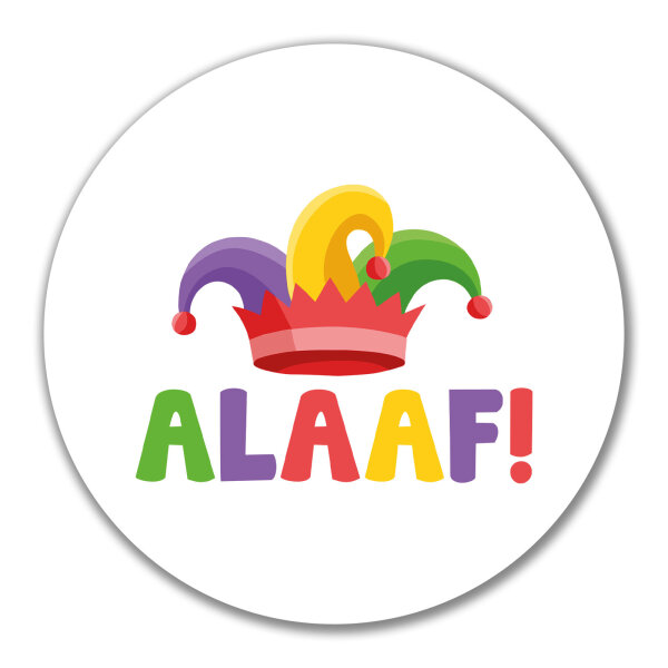 Aufkleber Alaaf Narrenkappe 10cm Sticker