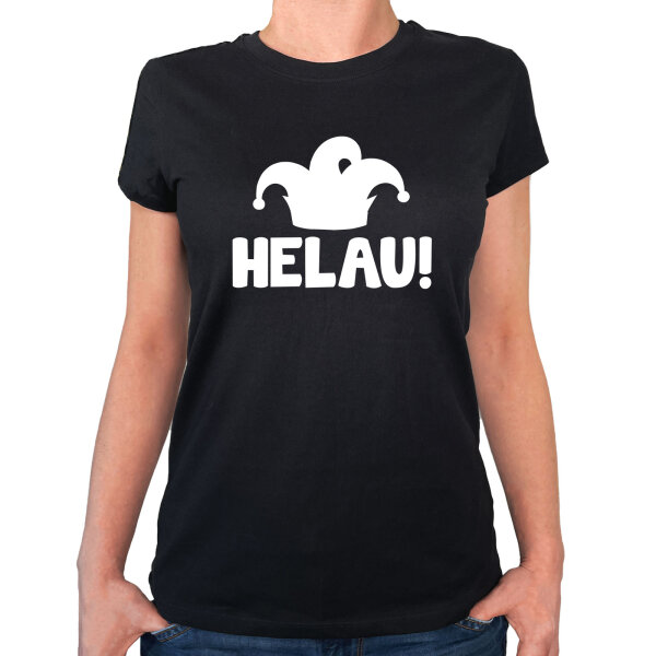 Damen T-Shirt Helau Narrenkappe Größe XS-XXL