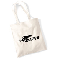 Jutebeutel UFO Believe 10 Liter