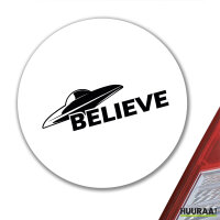 Aufkleber UFO Believe 10cm Sticker