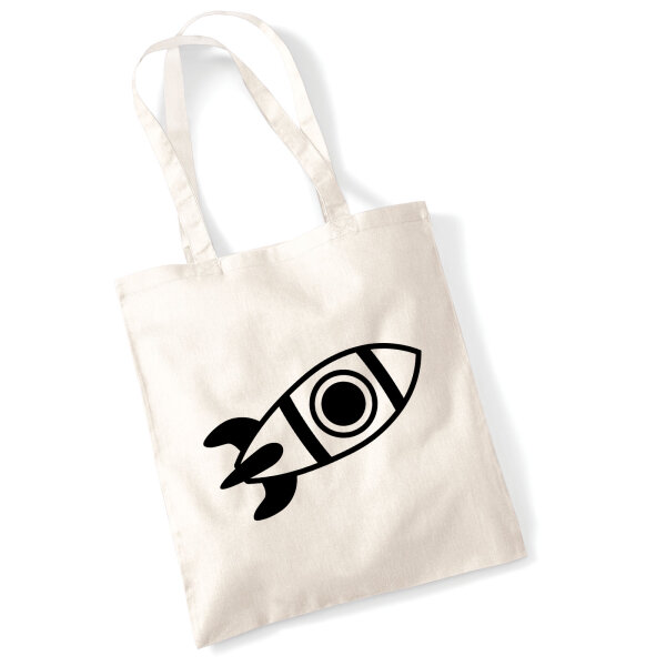 Jutebeutel Rakete Raumschiff 10 Liter