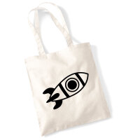 Jutebeutel Rakete Raumschiff 10 Liter