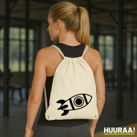 Turnbeutel Rakete Raumschiff 12 Liter