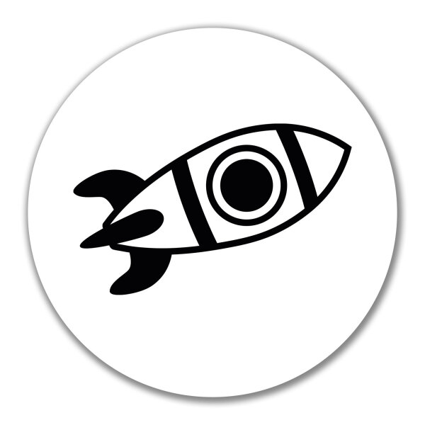 Aufkleber Rakete Raumschiff 10cm Sticker