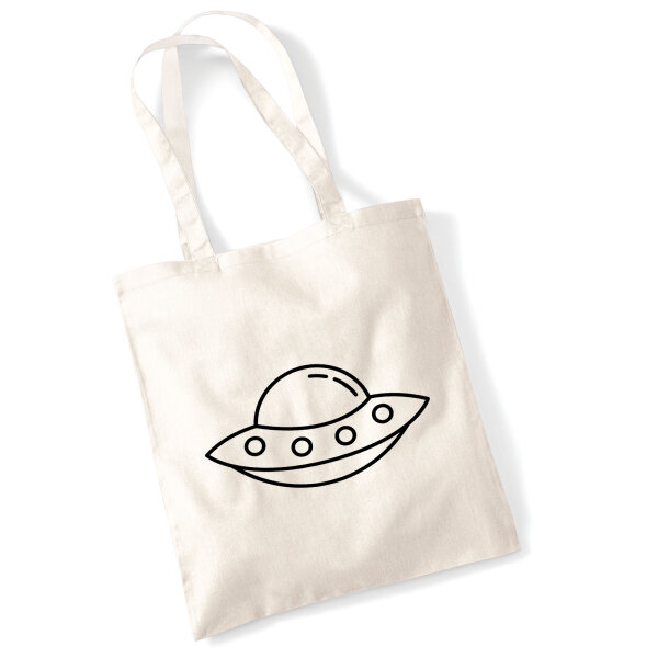 Jutebeutel Raumschiff UFO 10 Liter