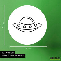 Aufkleber Raumschiff UFO 10cm Sticker