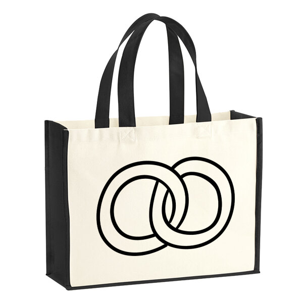 Jutetasche Ringe Hochzeitsringe 21 Liter Black
