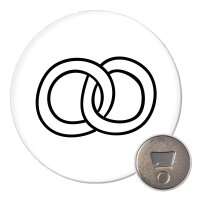 Magnet Ringe Hochzeitsringe 59mm Kühlschrankmagnet...