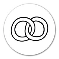 Aufkleber Ringe Hochzeitsringe 10cm Sticker