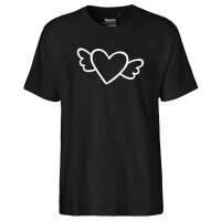 Herren T-Shirt Herz mit Fl&uuml;geln