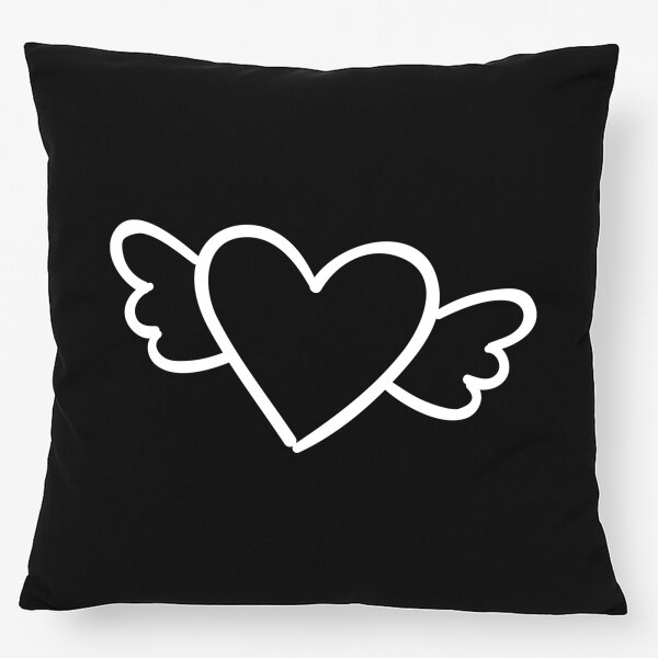 Kissen Herz mit Flügeln 40x40cm
