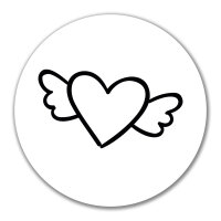 Aufkleber Herz mit Flügeln 10cm Sticker