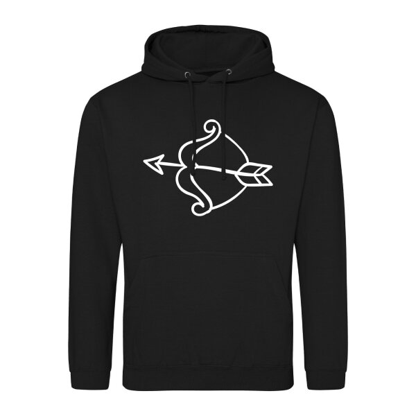 Unisex Hoodie Amors Pfeil Bogen Größe S-3XL