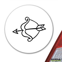Aufkleber Amors Pfeil Bogen 10cm Sticker