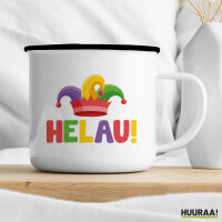 Emaille Tasse Helau Narrenkappe 300ml Vintage Emaille Becher