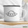 Emaille Tasse Raumschiff UFO 300ml Vintage Emaille Becher