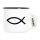 Emaille Tasse Fisch Symbol 300ml Vintage Emaille Becher
