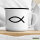 Emaille Tasse Fisch Symbol 300ml Vintage Emaille Becher