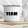 Emaille Tasse Team Schriftzug 300ml Vintage Emaille Becher