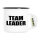 Emaille Tasse Team Leader Schriftzug 300ml Vintage Emaille Becher