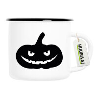 Emaille Tasse Halloween Kürbis Pumpkin 300ml Vintage Emaille Becher
