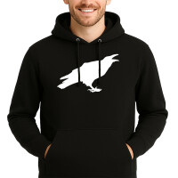 Unisex Hoodie Rabe Silhouette Größe S-3XL