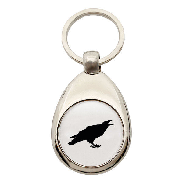 Schlüsselanhänger Rabe Silhouette