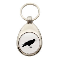 Schlüsselanhänger Rabe Silhouette