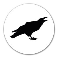 Aufkleber Rabe Silhouette 10cm Sticker