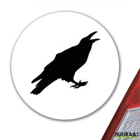 Aufkleber Rabe Silhouette 10cm Sticker