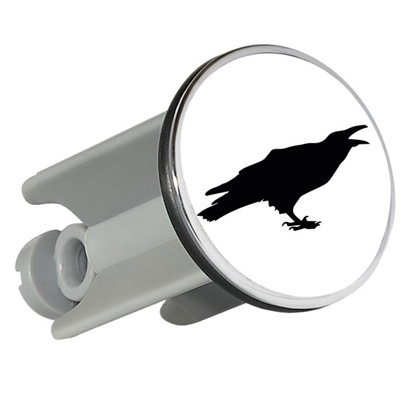 Waschbeckenstöpsel Rabe Silhouette 4cm Abflussstopfen