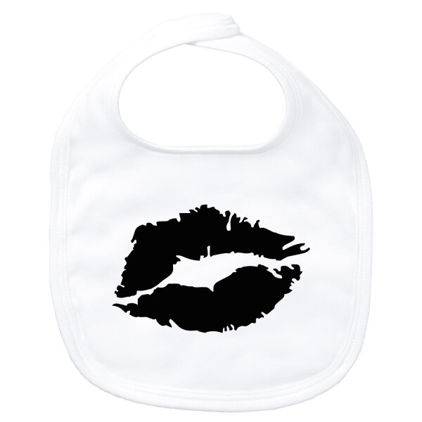 Baby Lätzchen Kussmund Lippen Klettverschluss