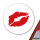 Aufkleber Kussmund Lippen 10cm Sticker