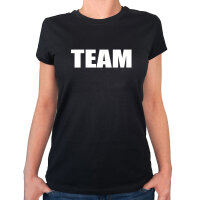 Damen T-Shirt Team Schriftzug Größe XS-XXL