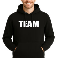 Unisex Hoodie Team Schriftzug Größe S-3XL