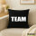 Kissen Team Schriftzug 40x40cm