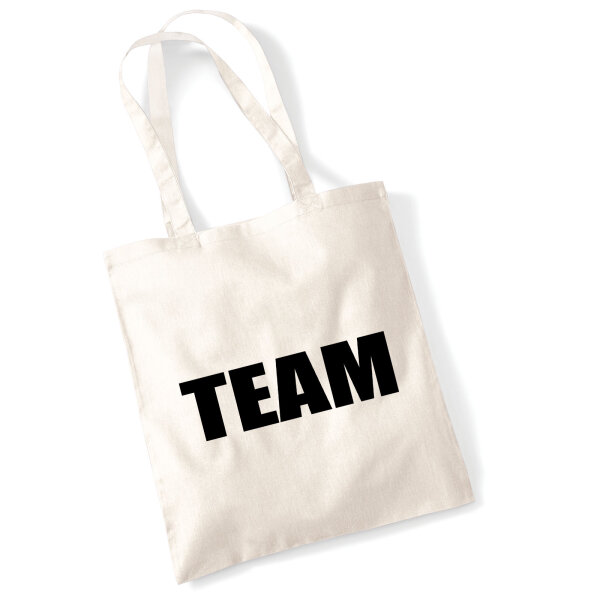 Jutebeutel Team Schriftzug 10 Liter