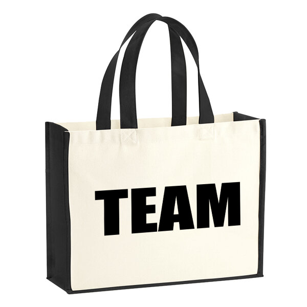 Jutetasche Team Schriftzug 21 Liter Black