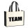 Jutetasche Team Schriftzug 21 Liter Black